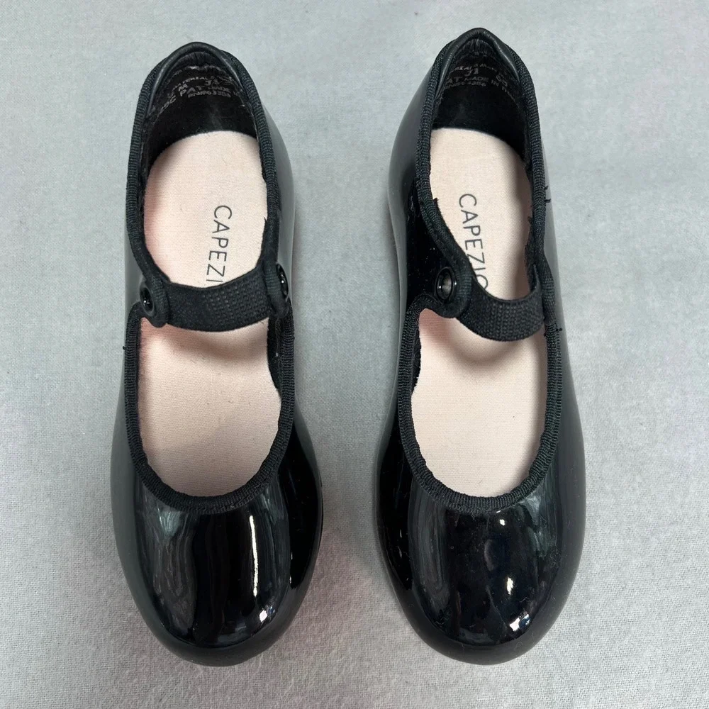 Capezio Jr. Tyette Tap Child Shoe‎ Black Patent Leather Dance Mary Jane N625C 9M